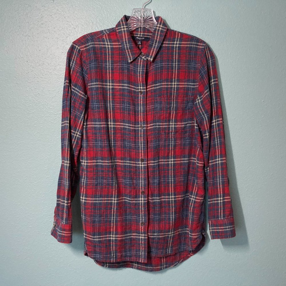 Madewell Ex-Boyfriend Lightweight Flannel in Bainbridge Plaid